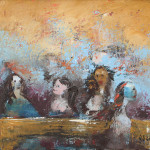 Za stolom, 30x25 cm, oil on canvas, 2007. 30x25 cm, oil on canvas