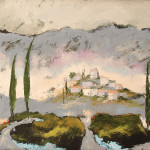 Selo na brdu, 60x50 cm, oil on canvas, 2007. 60x50 cm, oil on canvas