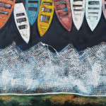 Boats, 80×50 cm, oil on canvas, 2013.