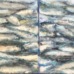 Ribice, 48x18 cm, oil on canvas, 2009. 48x18 cm, oil on canvas