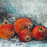 Pomegranates, 20x15 cm, oil on canvas, 2009. 20x15 cm, oil on canvas