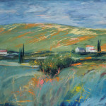 Istarske kuće, 120×60 cm, oil on canvas, 2013.