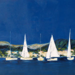 Sailboats, 120×60 cm, oil on canvas, 2014. Sailboats