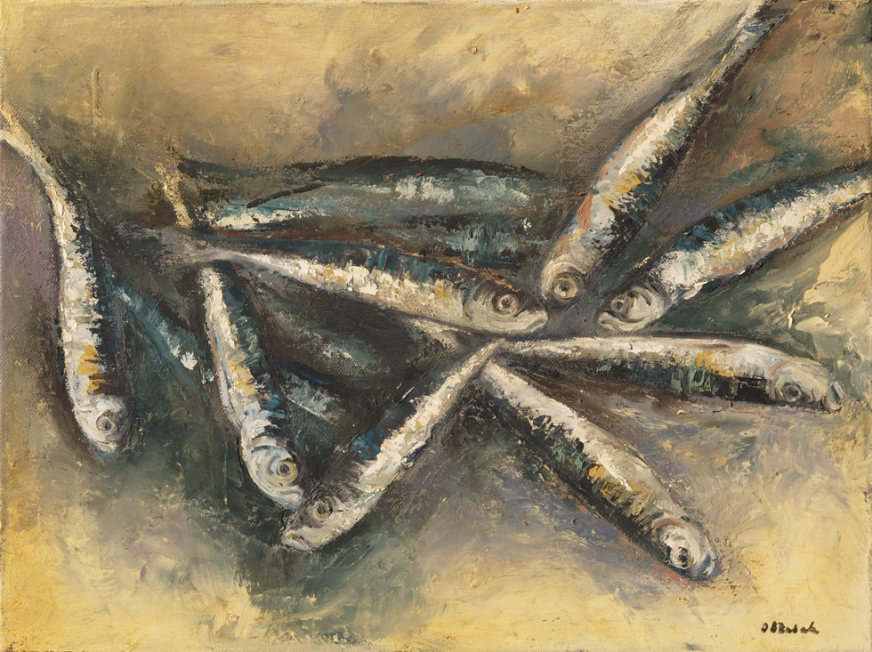 Sardines, 40x30cm, oil on canvas,  2014.