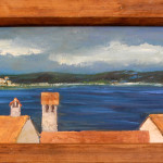 Roofs of Rovinj V, 87x30cm, oil on canvas