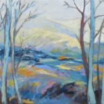Kroz stabla I, 50×100 cm, oil on canvas, 2016. Kroz stabla I
