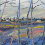Kroz stabla II, 20×25 cm, oil on canvas, 2016. Kroz stabla II