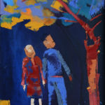 Couple, 30×24 cm, oil on canvas, 2016. Couple
