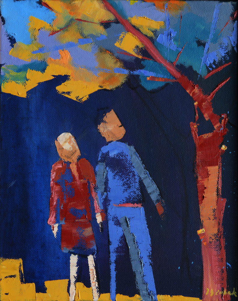 Couple, 30x24 cm, oil on canvas, 2016.