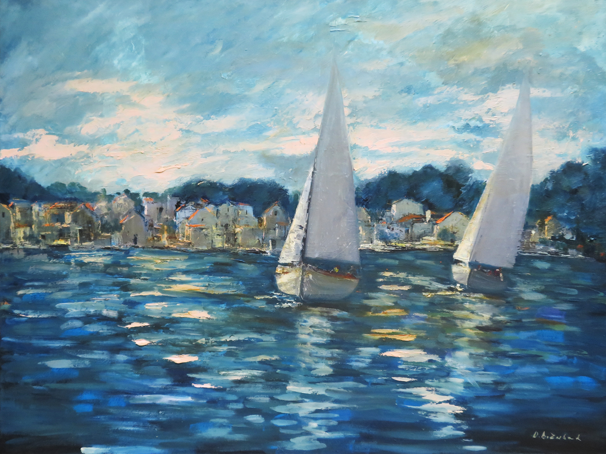 Sailboats I, 60x80 cm, oil on canvas, 2017.