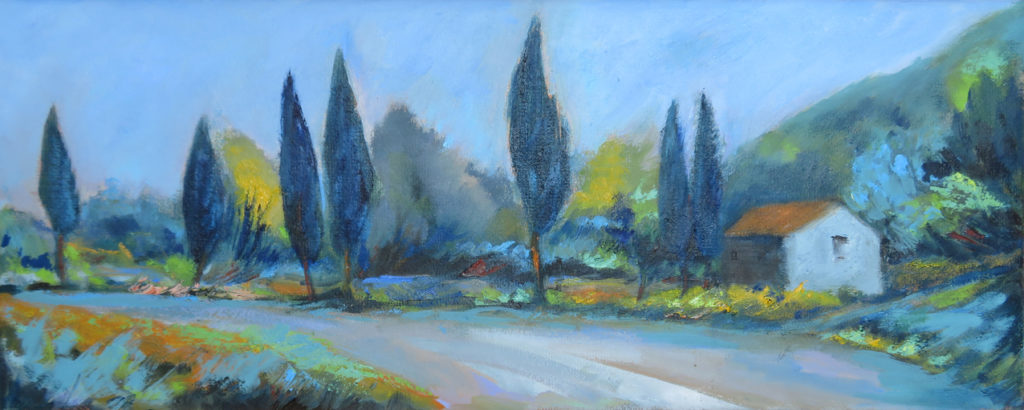 Landscape I, oil on canvas, 50x20 cm, 2019.