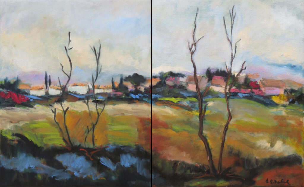 Landscape, oil on canvas, 50x80 cm, 2020.