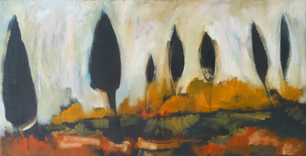 Landscape II, oil on canvas, 50x100 cm, 2020.