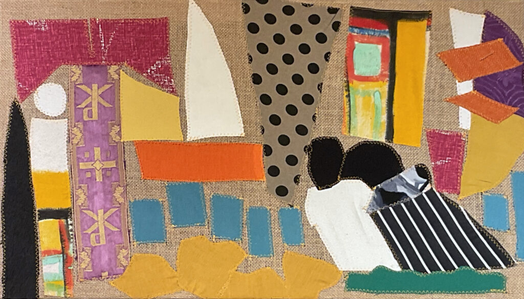 Couple, 80x40 cm
textile on canvas